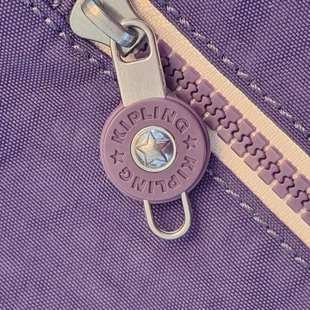 NWT Kipling Seoul Small Backpack Galaxy Blue Rubber Monkey Charm - Picture 7 of 12
